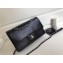 Chanel Croco Pattern Classic Flap Medium Bag Black