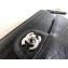 Chanel Croco Pattern Classic Flap Medium Bag Black