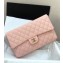 Chanel Grained Calfskin Classic Clutch Bag A57650 Pink 2019