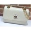 Gucci Interlocking G Small Leather Shoulder Bag 576421 White 2019