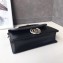 Gucci Framed Torchon Double G Small Leather Shoulder Bag 589474 Black 2019