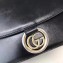 Gucci Framed Torchon Double G Small Leather Shoulder Bag 589474 Black 2019