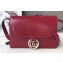 Gucci Framed Torchon Double G Small Leather Shoulder Bag 589474 Red 2019