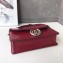 Gucci Framed Torchon Double G Small Leather Shoulder Bag 589474 Red 2019
