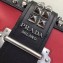 Prada Cahier Studded Calf Leather Bag 1BL004 Black/Red 2018