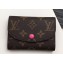 Louis Vuitton Rosalie Coin Purse Monogram Canvas Rose