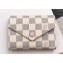 Louis Vuitton Victorine Wallet Damier Azur Canvas N64022 Rose Ballerine