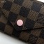Louis Vuitton Victorine Wallet Damier Ebene Canvas N61700 Rose Ballerine