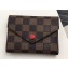Louis Vuitton Victorine Wallet Damier Ebene Canvas N41659 Red