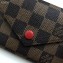 Louis Vuitton Victorine Wallet Damier Ebene Canvas N41659 Red