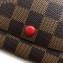 Louis Vuitton Emilie Wallet Damier Ebene Canvas N63544 Rouge