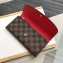 Louis Vuitton Emilie Wallet Damier Ebene Canvas N63544 Rouge
