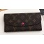 Louis Vuitton Emilie Wallet Monogram Canvas M60697 Fuchsia