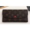 Louis Vuitton Emilie Wallet Monogram Canvas Red
