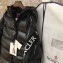 Moncler White Logo Sleeve Hoodie Down Jacket Black For Women/Men 2019