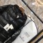 Moncler White Logo Sleeve Hoodie Down Jacket Black For Women/Men 2019