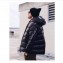 Moncler White Logo Sleeve Hoodie Down Jacket Black For Women/Men 2019