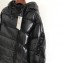 Moncler Logo Sleeve Hoodie Down Jacket Black For Women/Men 2019