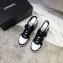 Chanel Vintage Logo Quilting Leather Sneakers Black/White 2019