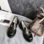 Gucci Heel 5.5cm Leather Lug Sole Loafers with Horsebit 577236 Black 2019