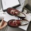Gucci Heel 5.5cm Leather Lug Sole Loafers with Horsebit 577236 Red 2019
