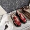 Gucci Heel 5.5cm Leather Lug Sole Loafers with Horsebit 577236 Red 2019
