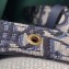 Dior Width 2cm Oblique Jacquard Canvas Saddle Belt Blue with CD Buckle