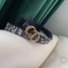 Dior Width 2cm Oblique Jacquard Canvas Saddle Belt Blue with CD Buckle