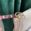 Dior Width 2cm Oblique Jacquard Canvas Saddle Belt Burgundy with CD Buckle