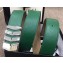 Gucci Width 3.8cm Embossed Leather Belt Green