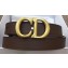 Dior Width 2cm Calfskin Saddle Belt Coffee with CD Buckle