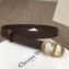 Dior Width 2cm Calfskin Saddle Belt Coffee with CD Buckle