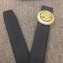 Versace Width 4cm Round Medusa Belt Black/Gold