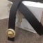 Versace Width 4cm Round Medusa Belt Black/Gold