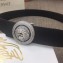 Versace Width 4cm Round Medusa Belt Black/Silver