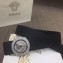 Versace Width 4cm Round Medusa Belt Black/Silver