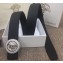 Versace Width 4cm Round Medusa Belt Black/Silver