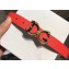 Dolce & Gabbana Width 3cm Belt Red with Baroque DG Logo