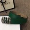 Gucci Width 3.8cm Embossed Leather Belt Green