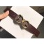 Dolce & Gabbana Width 3cm Belt Burgundy with Baroque DG Logo
