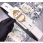 Dior Width 4.5cm 30 Montaigne Calfskin Belt White/Gold
