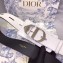 Dior Width 4.5cm 30 Montaigne Calfskin Belt White/Silver