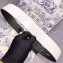 Dior Width 4.5cm 30 Montaigne Calfskin Belt White/Silver