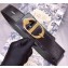Dior Width 4.5cm 30 Montaigne Calfskin Belt Black/Gold
