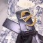 Dior Width 4.5cm 30 Montaigne Calfskin Belt Black/Gold