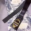 Dior Width 4.5cm 30 Montaigne Calfskin Belt Black/Gold