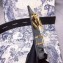 Dior Width 4.5cm 30 Montaigne Calfskin Belt Black/Gold