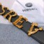 Versace Width 4cm Leather Belt with Barocco Logo