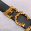 Versace Width 4cm Leather Belt with Barocco Logo