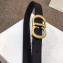 Dior Width 2cm Calfskin Saddle Belt Black with CD Buckle